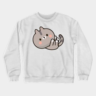 cat funny so cute kitty Crewneck Sweatshirt